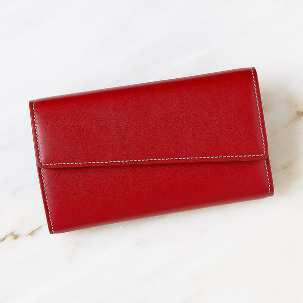 Cristian Marcucci×GinzaBeaute クリスチャン マルクッチ ギンザボーテ スマートフォンケース ウォレットケース ショルダーバッグ メンズ レディース 男女兼用 レザー 本革 レッド