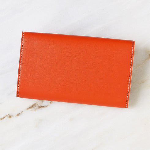 Cristian Marcucci×GinzaBeaute クリスチャン マルクッチ ギンザボーテ スマートフォンケース ウォレットケース ショルダーバッグ メンズ レディース 男女兼用 レザー 本革 オレンジ